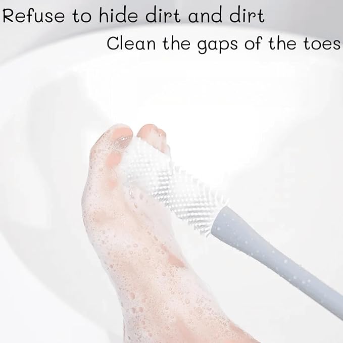 4 Pieces Toe Cleaning Brush, Toe Gap Cleaning Brush Long Handle,Toe Scrubber,Foot Toe Scrubber for Shower,No Bending, Ideal for Seniors, Expecting Mothers and Men & Women