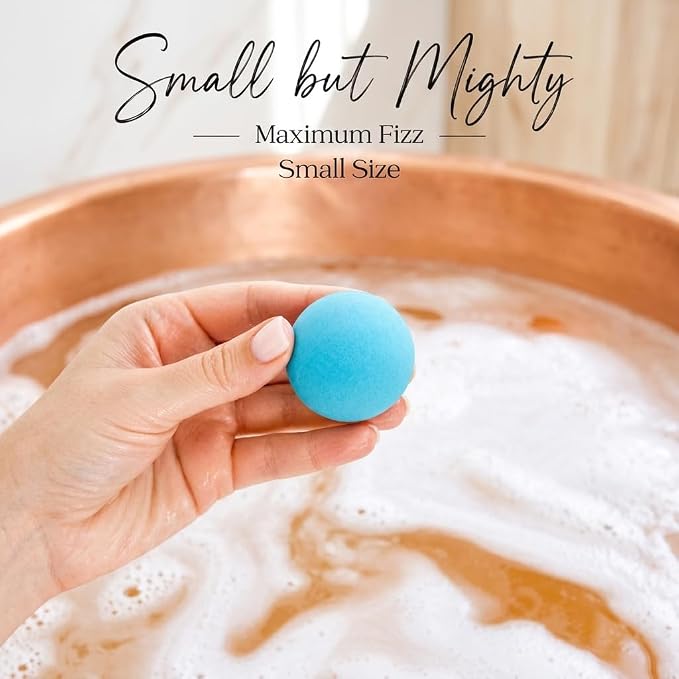 EvolutionUSA Refresh Bath Bombs for Women & Kids – 24 Bath Bombs Mini Sized, Organic Bathbomb Set, Women & Kids Bath Fizz, Luxury Gift for Mother’s Day, Easter, Valentines, Birthday or Self Care