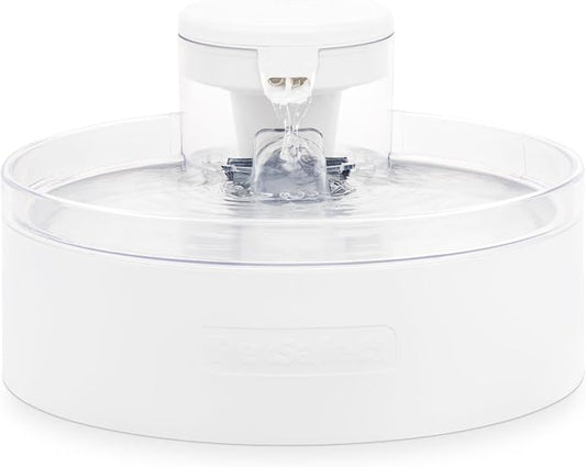 PetSafe Outlast Pumpless Dog Water Fountain, 128 oz, Dogs & Multiple Cats | Pumpless HydroSpin Design Cycles 128 Oz Water, Ion-x Carbon Filter Softens Water, Smart Sensors Slow Flow at Night