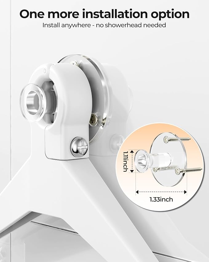 ODesign 3 Tier Height-Adjustable Shower Caddy Hanging Anti-Swing-Over The Shower Head Caddy-Storage Organizer Bathroom Shelves Basket - White