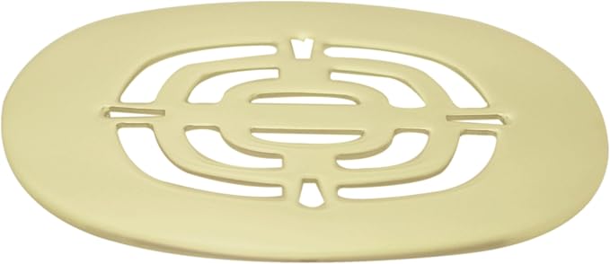 Westbrass A316-01 4-1/2" OD Brass Snap-in Shower Strainer Grid Drain Cover, Polished Brass