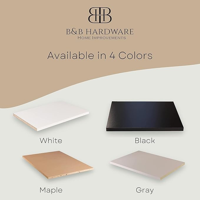 Cabinet Shelf Melamine 3/4'', Custom, Cut to Size. (18'' Depth, 33'' Length)
