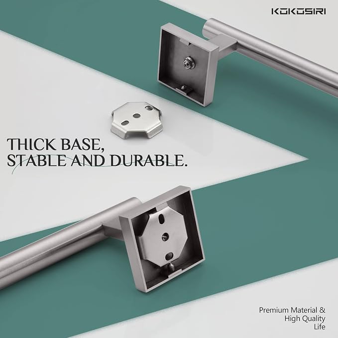 KOKOSIRI Towel Holder Bathroom Accessories Towel Bar for Bath Kitchen Necklace Holder 24 Inch Brushed Nickel Stainless Steel B4005BR-L24
