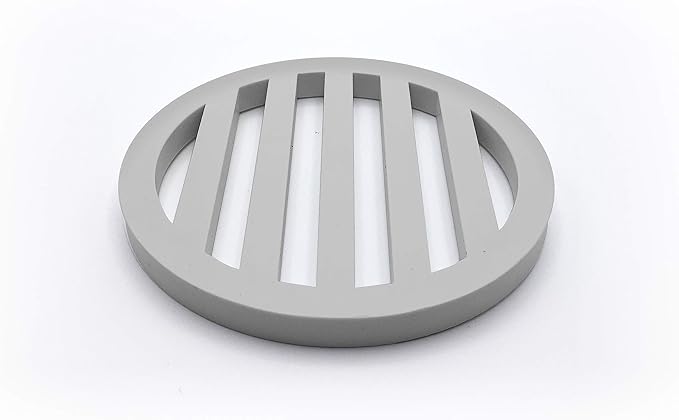 Swimables Plastic Drain Cover 3 1/8" Diameter and 1/4" Thickness - 100% Made in USA (5, Gray)