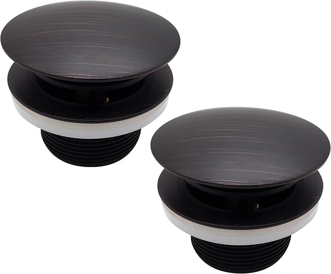 Westbrass D398R-2-12A 1-1/2" NPSM Coarse Thread Mushroom Tip-Toe Bathtub Drain Stopper, Antique Bronze (2-Pack)