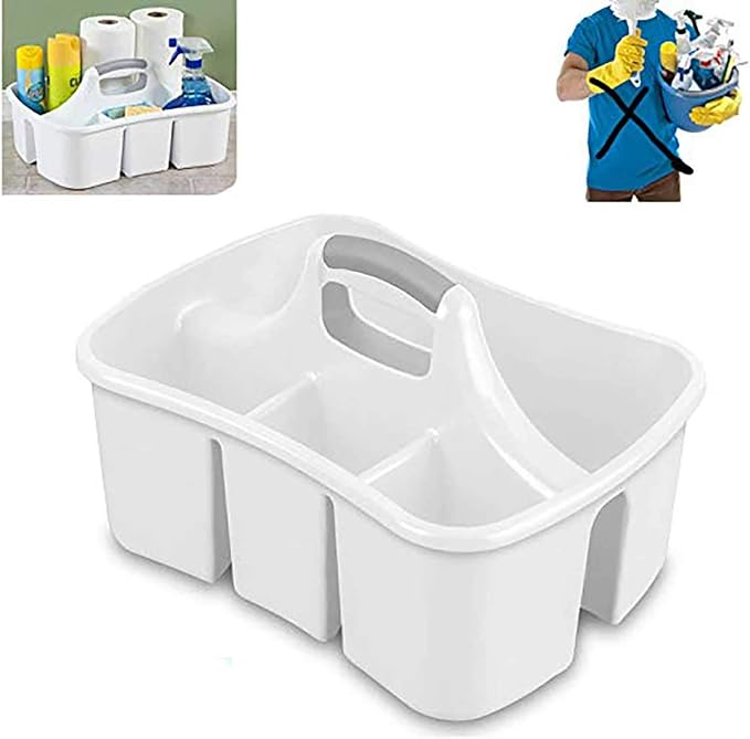 Bath Kitchen Divided Compartment Caddy Storage Sink Organizer Janitors Bucket Cleaning Storage Holder Shower Supplies Cabinet Container