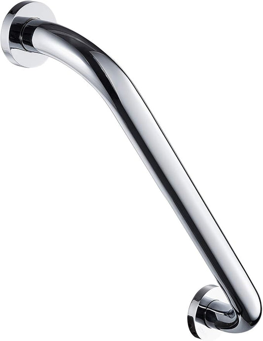 Shower Arms Grab bar for Bathroom Anti-Slip Safety Handrail Wall Grip Handle for Bathtub Toilet Slide Bars Brass Chrome Polished (16 INCH)