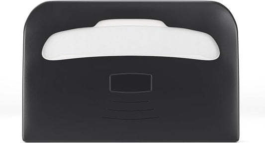 Commercial Toilet Seat Cover Dispenser Wall Mount, Black Half-Fold Toilet Seat Cover Holder for Bathroom/Restroom
