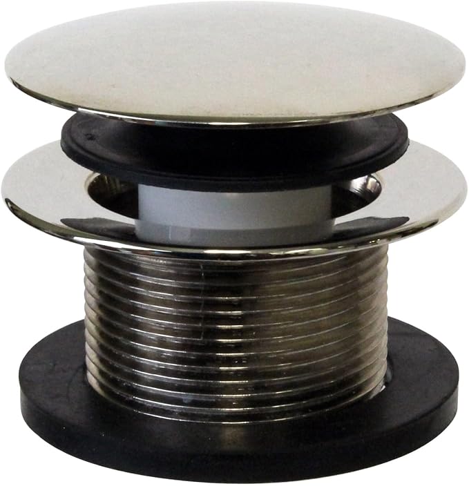 Westbrass D398R-2-05 1-1/2" NPSM Coarse Thread Mushroom Tip-Toe Bathtub Drain Stopper, Polished Nickel (2-Pack)