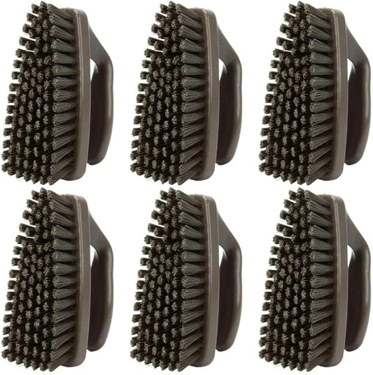 SPARTA Scrub Brush with Iron Shaped Handle and Stiff Bristles, Heavy Duty Scrubber Brush for Kitchen, Bathroom, Shower, Tile, Sink, Carpet and Bakepans, Heavy Duty, 6 Inches, Brown, (Pack of 6)
