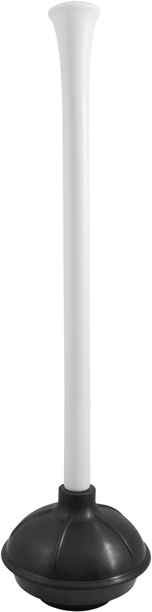 Plumb Craft Toilet and Drain Plunger with Holder Combo, Black/White