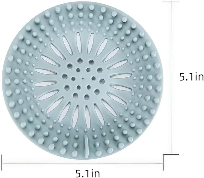2 Pack, Drain Strainers, Hair Catcher Shower Drain Covers Protector, Flexible TPR Material, Multiple Colors for Bathroom Tub Shower and Sink,Bright-Colored (Pink, Blue)