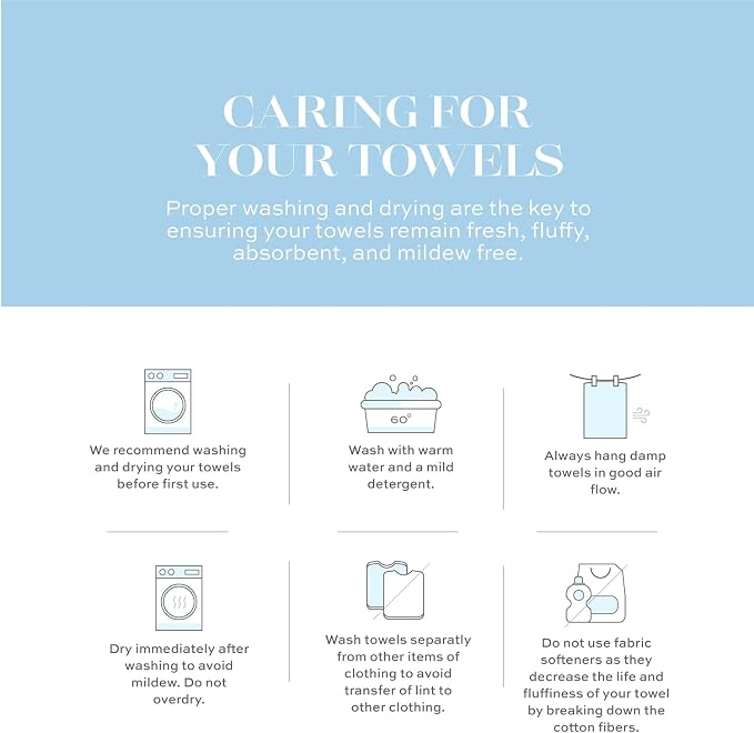 White Classic Luxury Lavender Hand Towels - Soft 100% Turkish Cotton | Highly Absorbent Hotel spa Bathroom Towel Collection | 16x30 Inch | Set of 6