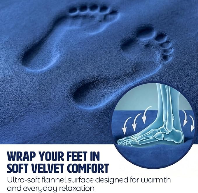 Muddy Mat® Memory Foam Bath Mat – Velvet Soft Non Slip Bathroom Rugs, Thick Absorbent Bath Rugs, Washable Bath Mat for Bathroom Floor and Shower, Navy Blue 20" x 30"