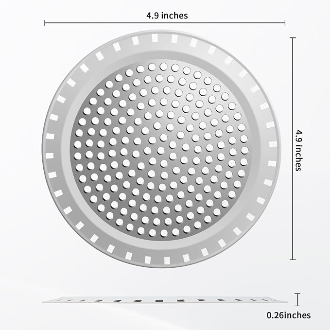Aojuxix Shower Drain Hair Catcher/Drain Protector/Shower Drain Cover | Stainless Steel and Silicone Hair Trap for Bathroom Floor Drain (Patented Product)
