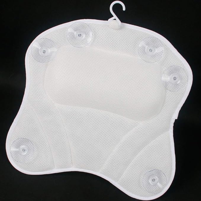 Bath Pillow with Large Non-slip Suction Cups, Ergonomic Bathtub Cushion for Neck, Back & Shoulder Support Bath Accessories for Jacuzzi, Hot Tub