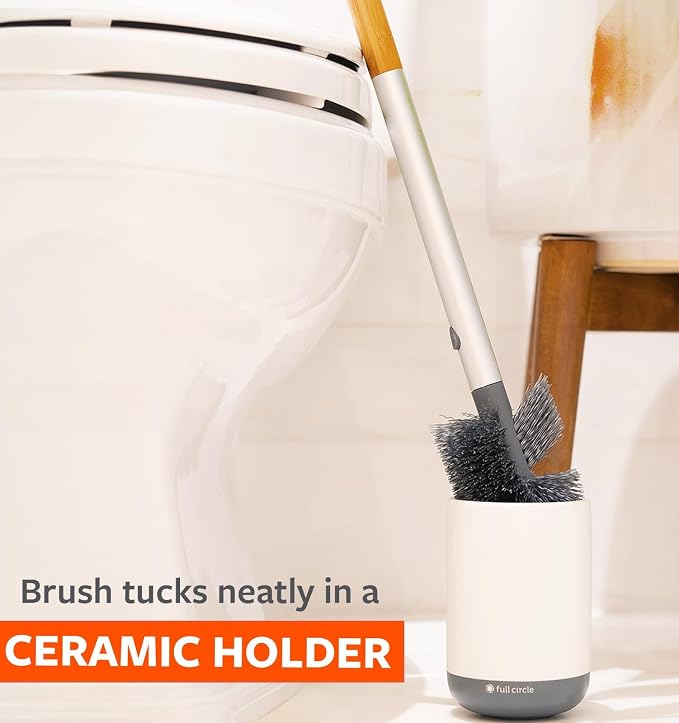 Full Circle Quick Drying Toilet Brush Refill – Replaceable Head for Deep Bowl Cleaning, Fits Quick Drying Toilet Brush, Plastic-Free Packaging