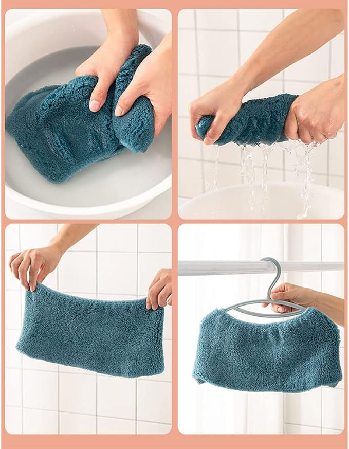 Bathroom Soft Thicker Warmer Stretchable Washable Cloth Toilet Seat Cover Pads 3PCS (Blue Green Gray) (5 Colors)