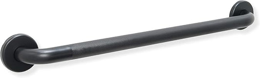 12” Shower Handle Knurled Grip | 304 Stainless Steel Grab Bars for Bathtubs and Showers | Matte Black ADA Standard Hand Rails for Seniors, Children, Injured People | Supports Upto 400lbs