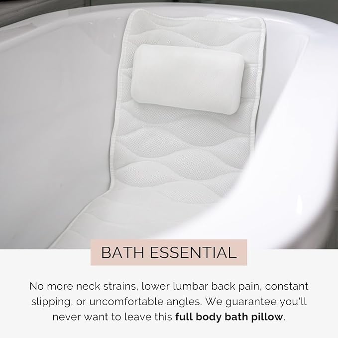 Our Full Body Bath Pillow - Ideal Bathtub Accessory for Relaxing Bath Gifts for Women