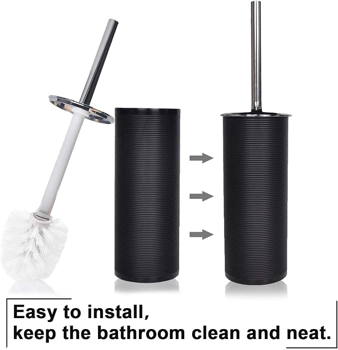 CERBIOR Bathroom Accessories Set 6 Piece Spiral Pattern Bath Ensemble,Black | Includes Soap Dispenser, Toothbrush Holder, Toothbrush Cup, Soap Dish for Decorative Countertop and Housewarming Gift