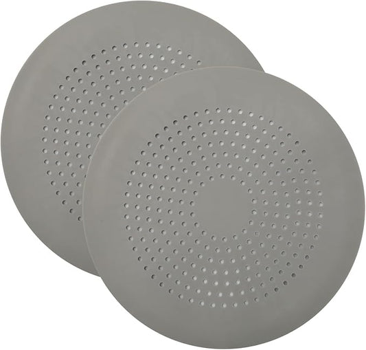 2-Pack Drain Hair Catcher Durable Silicone Hair Stopper Shower Drain Covers Easy to Install and Clean Suit for Bathroom Bathtub and Kitchen（Grey）