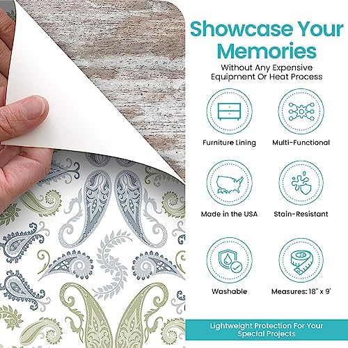 Con-Tact Brand Creative Covering, Self-Adhesive Shelf Multi-Purpose Vinyl Drawer Liner, Easy to Use and Apply, 18" x 9', Abbey Sage (Pack of 2)