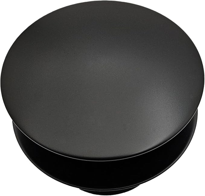 Westbrass D398R-62 1-1/2" NPSM Coarse Thread Mushroom Tip-Toe Bathtub Drain Stopper, Matte Black