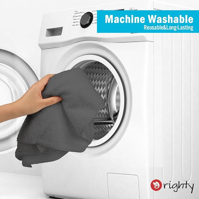 Orighty 6-Pack Grey Hand Towels, 16x28 inch Microfiber Gym Towels | Quick Drying & Absorbent, Lightweight & Thin Grey Yoga Towel - Multi-Purpose Camping Towel for SPA, Hotel & Bathroom