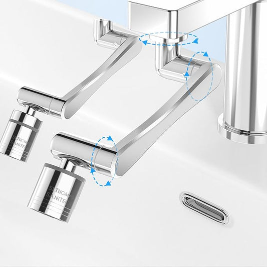 London Sunshine 2PC 1080° Swivel Faucet Extender,360° Swivel Robotic Arm Faucet Aerator,2 Sprayer Mode Kitchen Faucet Attachment Tap Head Replacement For Bathroom/Kitchen/Face/Hair