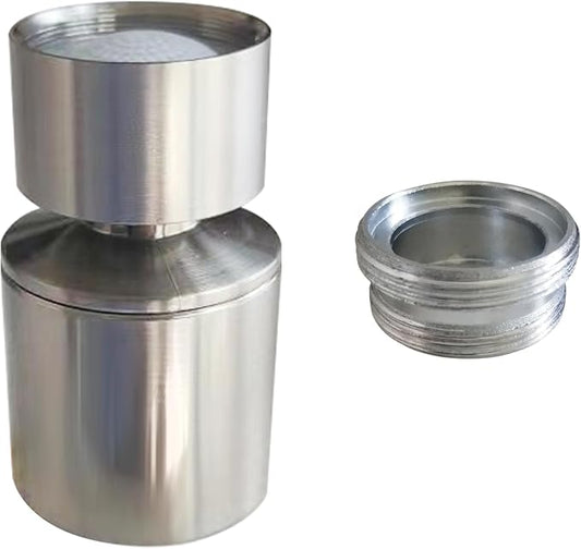 Brushed Nickel Rotate Sink Faucet Aerator.kitchen,bathroom faucet nozzle aerator,faucet extender, 360 degree swivel dual flow sprayer for sink tap head.