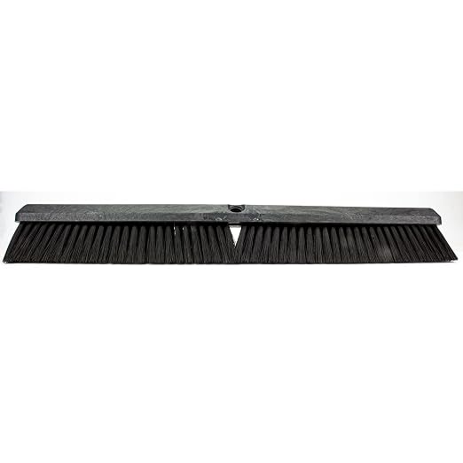SPARTA Omni Sweep – 24" Heavy Duty Broom Head for Outdoor and Indoor Use, Nonabsorbent Block, Multi-Surface Deck Brush for Garage, Patio, Kitchen, and Concrete, Black, Pack of 12
