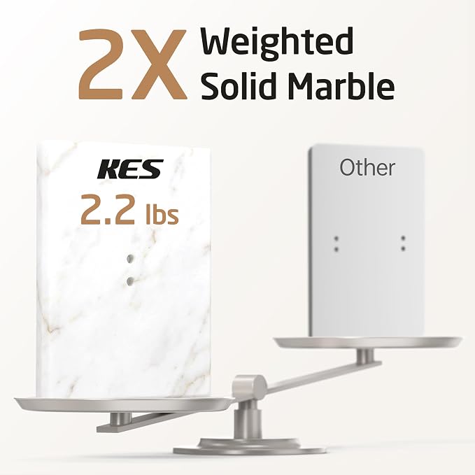 KES Hand Towel Holder for Bathroom, Countertop Towel Stand with Weighted Marble Base, S-Shape Hand Towel Rack Stand Freestanding Counter Top 18/8 Stainless Steel Brushed Finish, BTH223-2