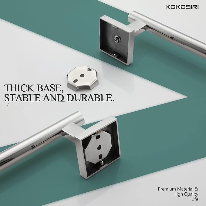 KOKOSIRI Bath Towel Bar Bathroom Towel Holder for Toilet Kitchen 24 Inch Necklace Holder Chrome Stainless Steel B4005CH-L24
