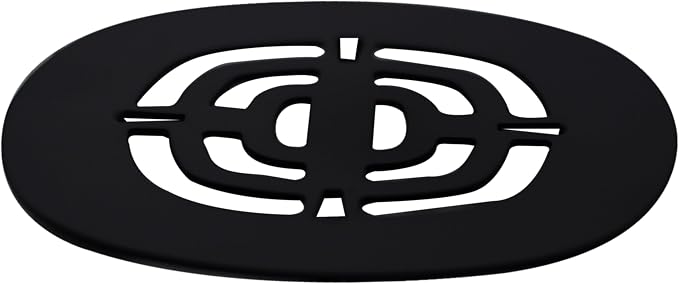 Westbrass A316-62 4-1/2" OD Brass Snap-in Shower Strainer Grid Drain Cover, Matte Black