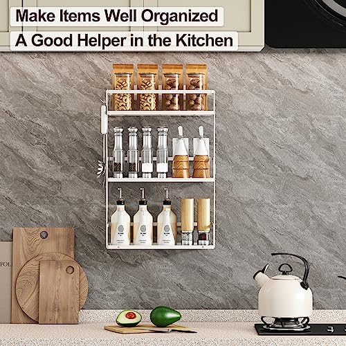 Godboat 3-Tier Over Toilet Storage Shelf, Wall-Mount with 2 Hook/Paper Rack
