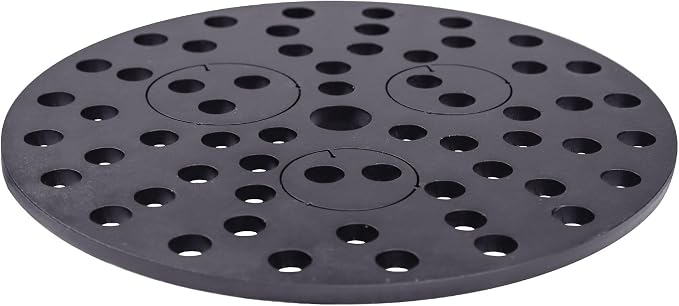 7 inch Drain Cover with Integrated Ports, Floor Drain with Removable Round Disc, 7" Garage Drain Cover Replacement Solution, Floor Strainer, 1PCS