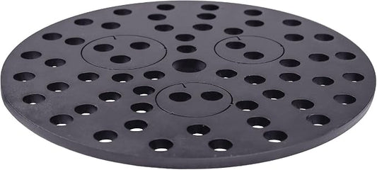 7 inch Drain Cover with Integrated Ports, Floor Drain with Removable Round Disc, 7" Garage Drain Cover Replacement Solution, Floor Strainer, 1PCS
