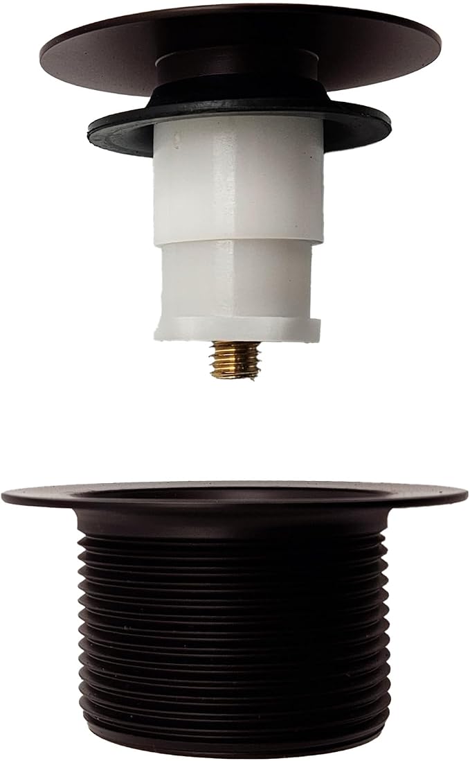 Westbrass D398R-12 1-1/2" NPSM Coarse Thread Mushroom Tip-Toe Bathtub Drain Stopper, Oil Rubbed Bronze