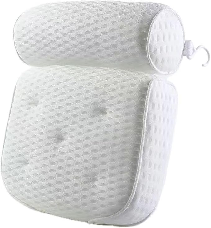 AYANG Bath Pillow for Bathtub, Bath Pillows for Tub with 4D, Non Slip Bath Neck Spa Pillows Headrest Cushion for Back, Bath Pillow Fit Hot Tub, Easy to Wash, Spa Gifts Bathtub Accessories