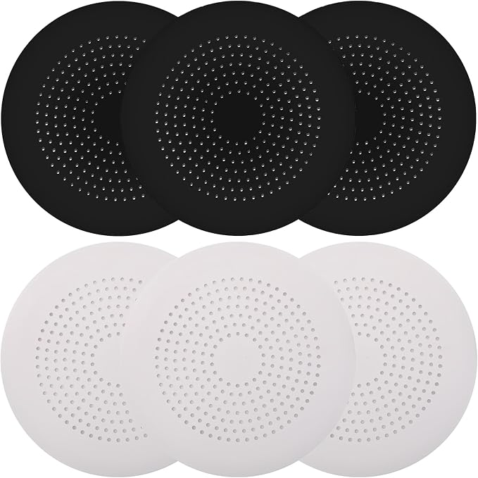 6-Pack Drain Hair Catcher Durable Silicone Hair Stopper Shower Drain Covers Easy to Install and Clean Suit for Bathroom Bathtub and Kitchen