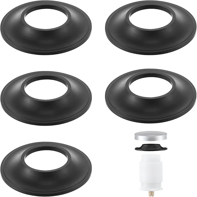 Dreyoo 5 Pack Tub Stopper Gasket for Tub Drain Assemblies, Replaces Stopper Bathtub Drain Gasket, for Tip Toe Style Bathtub Stoppers (2-1/16 in. x 1 in. x 1/4 in), Easy Installation