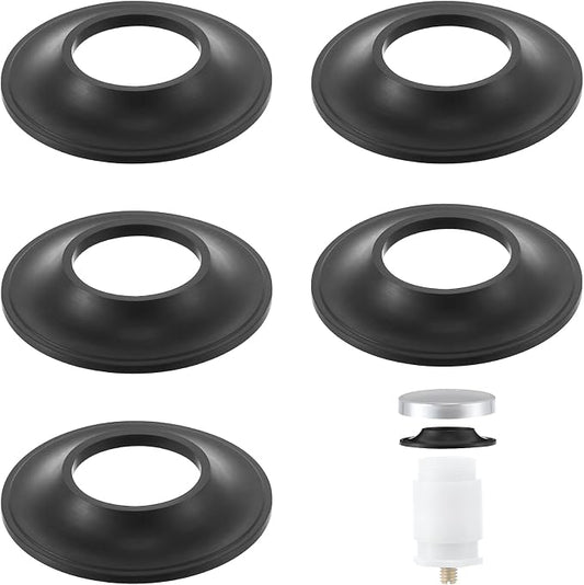 Dreyoo 5 Pack Tub Stopper Gasket for Tub Drain Assemblies, Replaces Stopper Bathtub Drain Gasket, for Tip Toe Style Bathtub Stoppers (2-1/16 in. x 1 in. x 1/4 in), Easy Installation