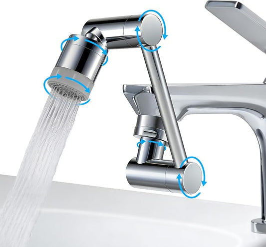 TIDYENDURE 1080° Rotating Faucet Extender, Swivel Faucets Aerator Extension, Faucets Adapter for Kitchen & Bathroom Sinks Features 2 Water Flow Modes Faucet with Built-in Filter Function