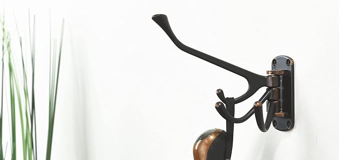 Richelieu Hardware 76464BAG Nystrom Triple Utility Swivel Hook, Brushed Oil-Rubbed Bronze