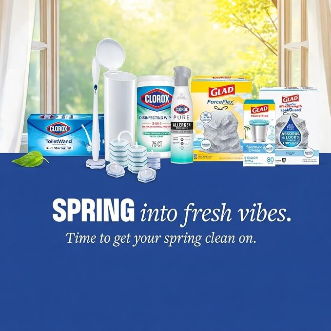 Clorox ToiletWand Toilet Cleaning System, Wand, Caddy and 6 Refill Heads