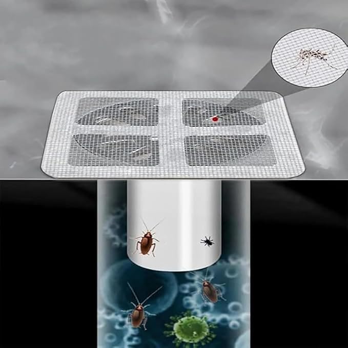 20 Pcs Disposable Shower Drain Hair Catcher Mesh Stickers | Bathroom Drain Trap Fine Mesh, Kitchen Drain Strainer, Fits Dishwasher, Fits Microwave, Freezer, Refrigerator