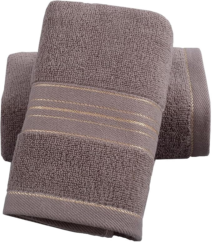 2 Pack Hand Towels for Bathroom, Cotton Decorative Soft (Brown - 2 Pack) | Decorative Hand Towel Set for Face Spa Bath Gym Kitchen, 13x30 Inch, Premium materials ensure