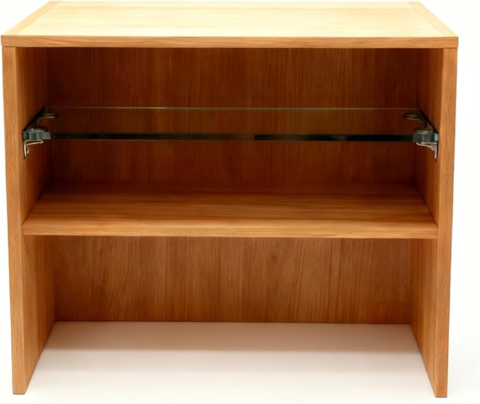 11.81” Tempered Glass Niche Shelf with 4 Small Brackets for Tile Niches Wooden Niches 8mm Thick Shower Niche Shelf for Bathroom Kitchen Cabinet
