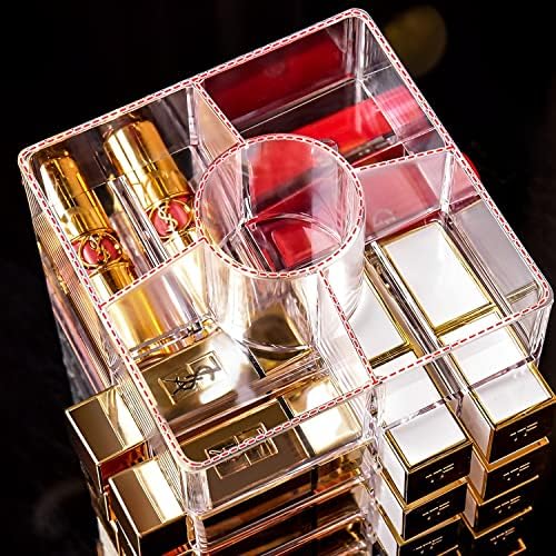 Sooyee 360 Degree Rotating Lipstick Organizer Holder, 53 Spaces